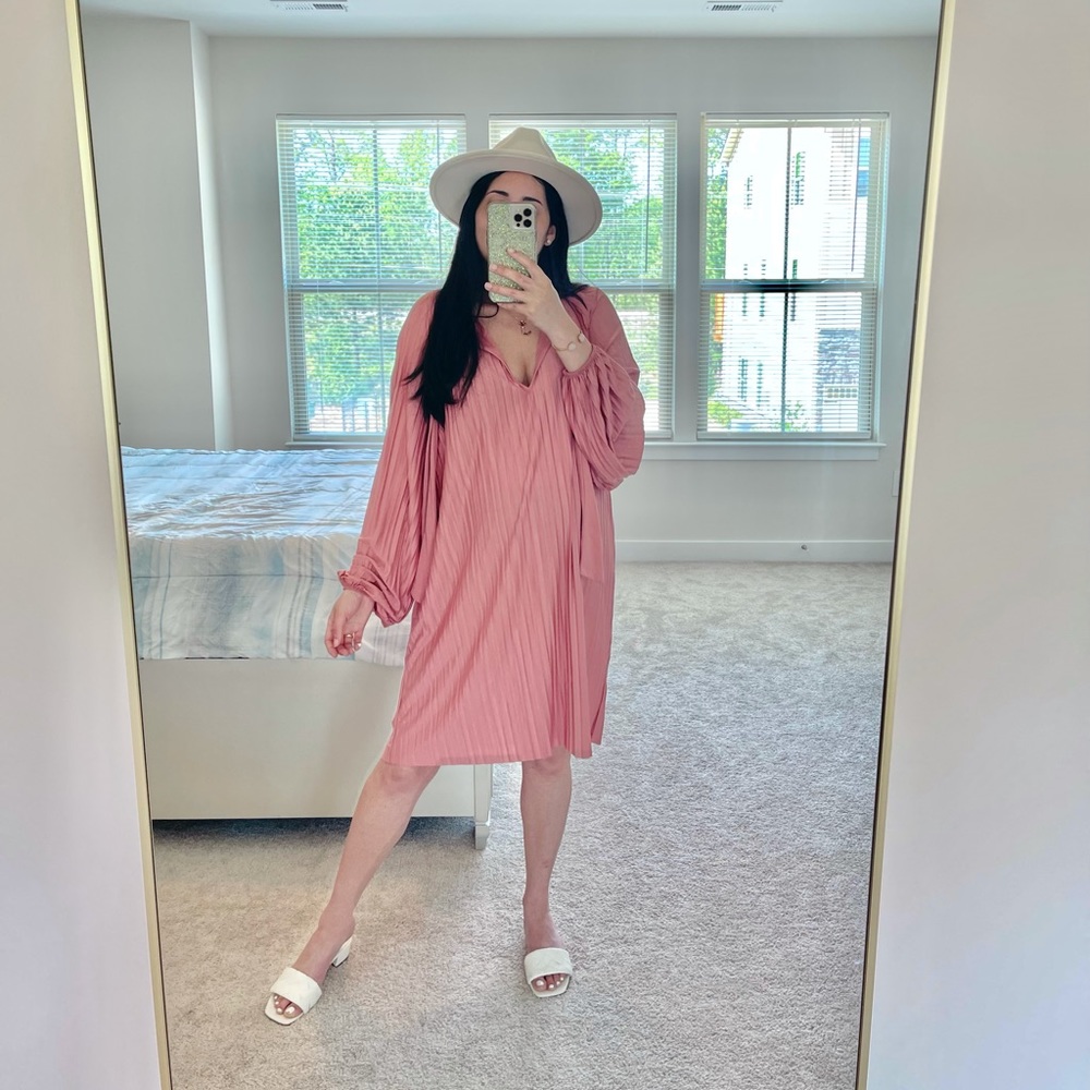 ZARA Pink Long sleeves dress size L